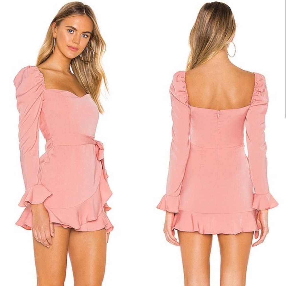 Super Down Khloe Pink Ruffle Dress